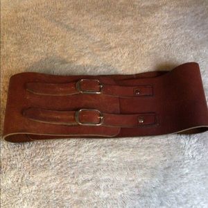 Vintage Thick Leather Steam Punk Corset Belt!